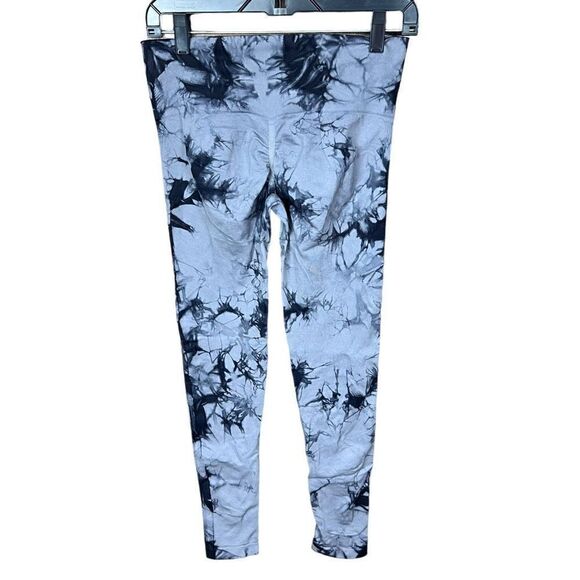 Yoga Leggings Grey Black Marble Tie Dye Junior Size Large - Picture 2 of 11
